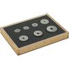 Thread ring gauge set in wooden box M3-M12
